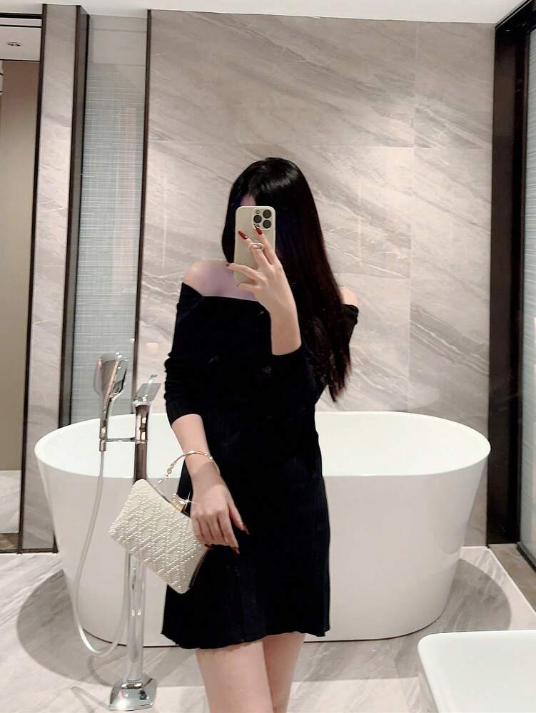 Women's Faux Pearl Box Clutch Evening Bag Romantic Wedding Bridal Dance Prom Party Bag Elegant Formal Chain Handbag For Ladies