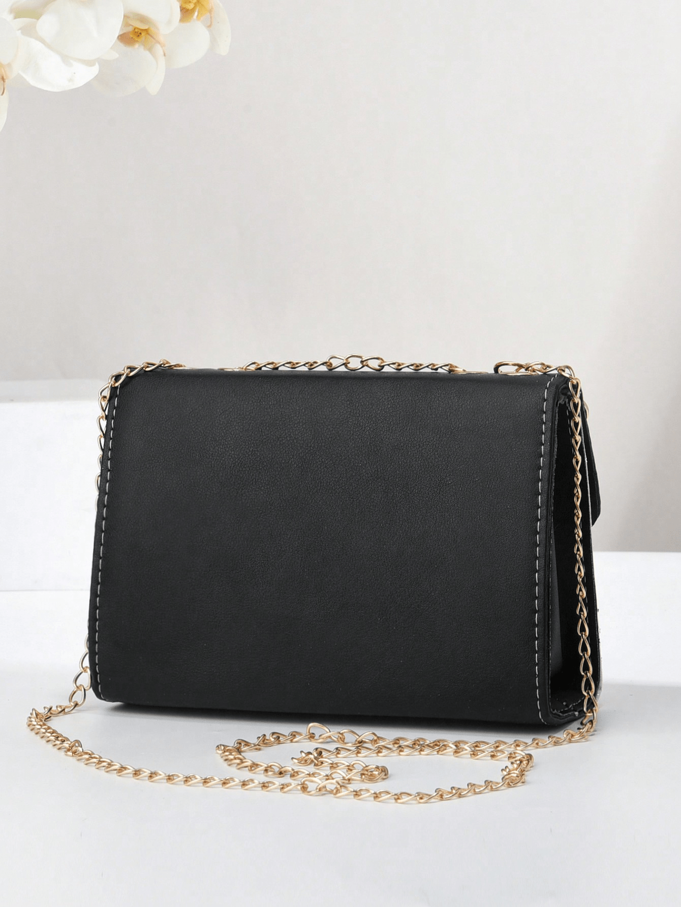 Women's Bow Faux Pearl Decor Square Bag Flap Chain PU Student Mini Crossbody Shoulder Bag Elegant Fashion Gift For Mom Girls