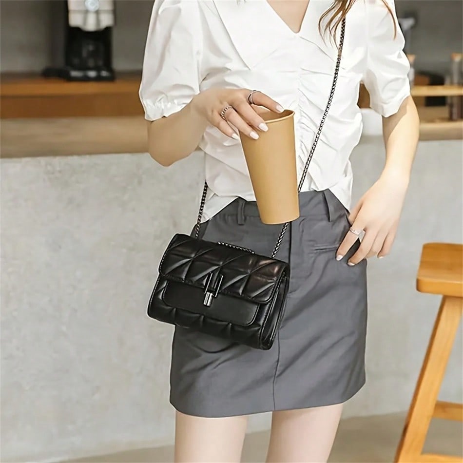 Women's Autumn Winter Mini Plaid Crossbody Bag Elegant Flap Shoulder Bag With Wallet Set Fashion Daily Casual Handbag Girls