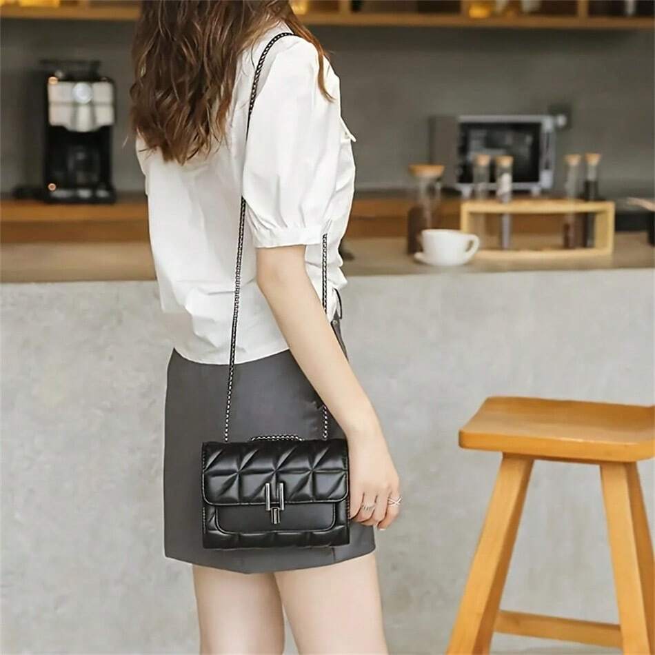 Women's Autumn Winter Mini Plaid Crossbody Bag Elegant Flap Shoulder Bag With Wallet Set Fashion Daily Casual Handbag Girls